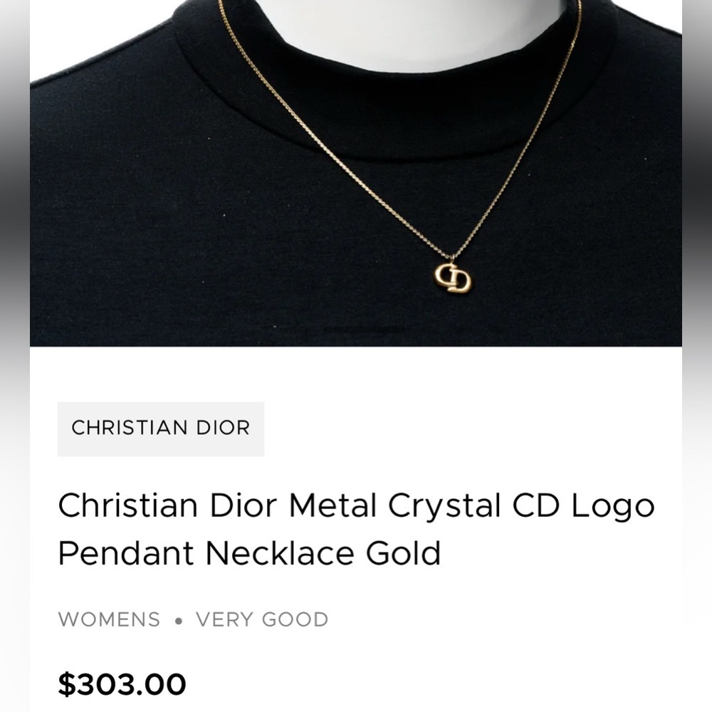 Dior Auth Necklace Charm Dangle Earrings or Necklace Gold Tone Chain. Hand made! - Picture 6 of 6